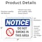 Signmission Do Not Smoke In This Area OSHA Notice Sign, Vinyl Decal, 7in W x 5in L, 2PK OS-2PACK-NS-D-57-L-15482 - alternate 3